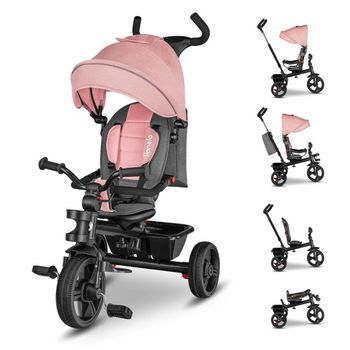 Triciclo Evolutivo Haari Plegable Con Asiento Giratorio De Lionelo – Hasta 25 Kg - Bubblegum