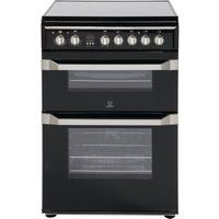 indesit id60c2ks 60 cm electric ceramic cooker - black  stainless steel stainless steel