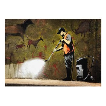Papel Pintado 3d - Banksy - Cave Painting (150x105 Cm)