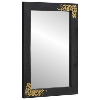 Espejo De Baño Negro Y Plata 70 X 50 X 2,5 Cm Vidaxl