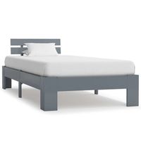 estructura de cama sin colchon madera de pino gris 100x200 cm vidaxl