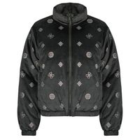 guess abrigo de plumas amalia allover peony puffer jacket para mujer