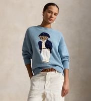 polo ralph lauren para mujer 211b17743001 jersey de algodon oversize con polo bear azul l casual manga larga
