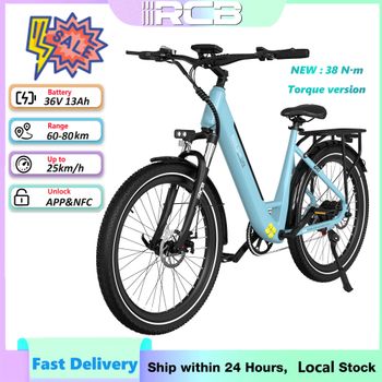 RCB Bicicleta Eléctrica para Adultos todoterreno 250W 36V 13Ah, autonomía 40-70km, neumático 27.5