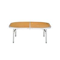 mesa de camping plegable con asa de transporte - kingcamp - forma redondeada