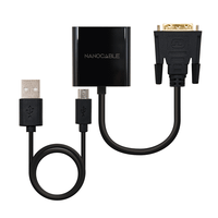 conversor nano cable dvim - vgah 10cm negro