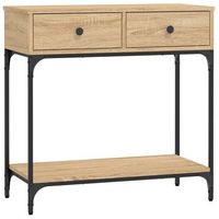 mesa consolarmesa de entradarmesa auxiliar madera de ingenieria roble sonoma 75x345x75 cm