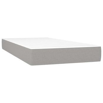 Colchón De Cama | Colchón Muelles Ensacados Para Niños Tela Gris Claro 80x160 Cm