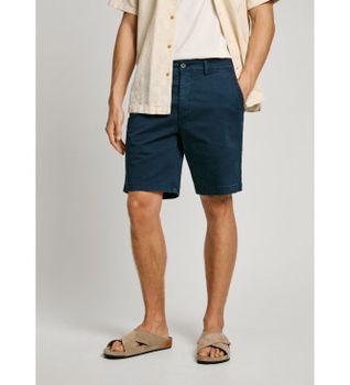 Pepe Jeans para hombre. PM801181 Short chino en tejido de sarga elástica marino (28), Casual, Algodón, Sostenible