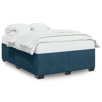 estructura de cama de terciopelo azul 140x190 cm vidaxl