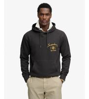 superdry para hombre m2014485a sudadera con capucha tokyo narrative loose hood negro xl casual algodon