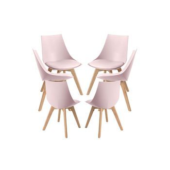 Pack 6 Sillas Blok De Polipropileno 78*48*55 Cm - Rosa