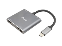 adaptador usb-c 4in1 2 x hdmi 4k hub usb-c carga usb 30