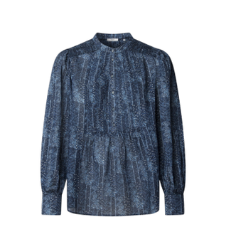 Pepe Jeans para mujer. PL3051284 Blusa Pay azul (S), Casual, Viscosa, Manga larga