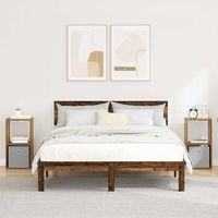 mesitas de noche 2 uds - dormitorio - madera ingenieria - madera vieja 305x27x595cm
