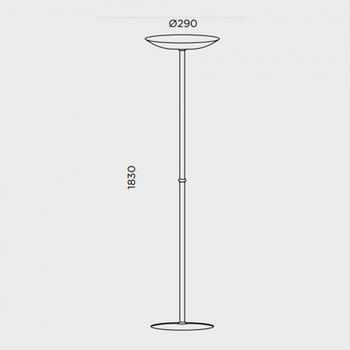 Lámpara de pie led gregal (38w)