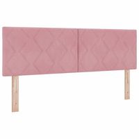 cabecero led rosa 160 cm terciopelo vidaxl