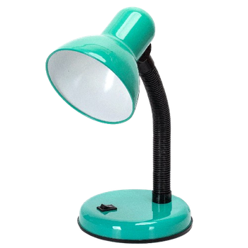 Aigostar Lámpara de Escritorio Retro， Flexo LED Escritorio sin Bombilla， Lámpara de mesa Compatible con Led Bombillas Modelo E27， Máx 240V， Lampara Lectura para Leer， Trabajar， Estudiar，Azul Cian