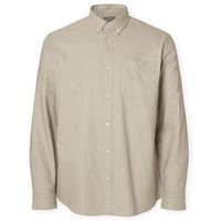 selected camisa manga larga noos regrick oxford shirt - pure cashemere para hombre