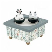 caja de musica dancing girl y panda