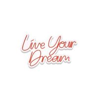 iluminacion led decorativa de plastico live your dream rojo 30x53x2 cm