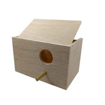 MOLY Nido para Agapornis Horizontal Madera 22x14x14 Cm - Espacio Amplio