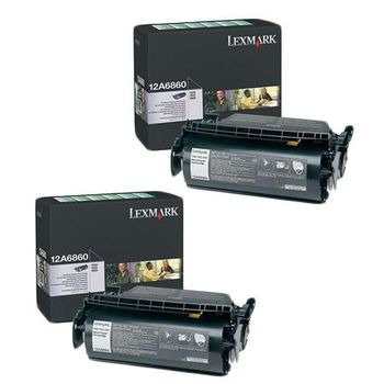 Original Multipack Lexmark X620 Printer Toner Cartridges (2 Pack) -12A6860