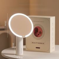 espejo de maquillaje con luz recargable brillo regulable para bano y tocador