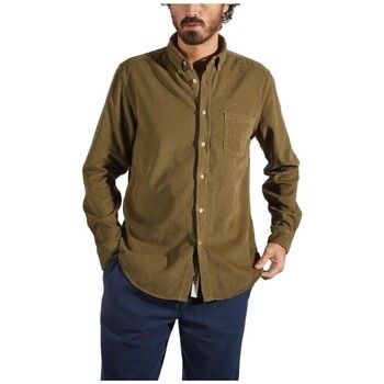 Portuguese Flannel Camisa manga larga Lobo Shirt - Olive para hombre