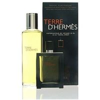 hermes paris perfume set terre de - eau de parfum - 30ml  125ml recarga para hombre