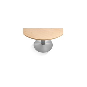 Mesa De Reuniones Redonda 100cm De Diametro Altura 72cm Color: Pata Metalica Gris / Tablero Gris