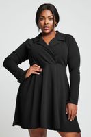 limited collection vestido efecto blazer negro mujer curvy y tallas grandes limited collection