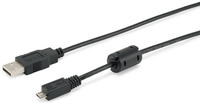 cable usb 20 equip tipo a - micro usb b 18m con ferrita 128551