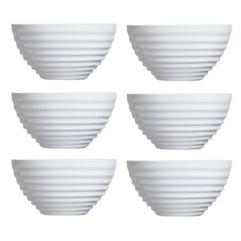 Set 6 boles vidrio opal blanco 13 cm