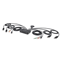 2-port dual-monitor cable kvm switch