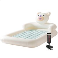 colchon hinchable infantil osito con colchon extraible fiber-tech 114x178x71 cm crema