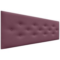 dhome cabecero de polipiel con 3 hileras intercaladas de botones cabezal tapizado cama lujo vino tinto 150cm