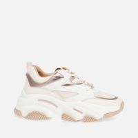 steve madden womens progressive faux leather trainers - uk 8