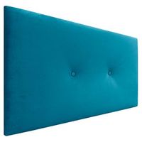 dhome cabecero de terciopelo liso con botones 80x50 camas 8090 - celeste