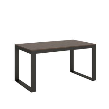 Mesa Extensible 90x160/264 Cm Tecno Evolution Nogal Estructura Antracita