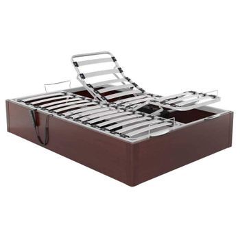 Canapé Abatible Articulado Con Motor Ankara Altura 34 Cm - Wengue - 160x182 Cm