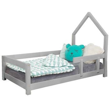 Cama Cabaña Infantil 140 X 200 Gris Claro 1