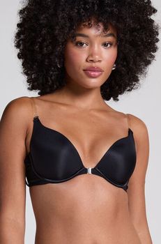 Hunkemöller Sujetador push-up de aros preformado Transparant Negro