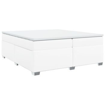 Cama Tapizada 200x200x46 Cm Tejido - Blanco