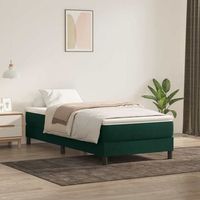 cama matrimonial  cama para adultos  cama box spring sin colchon terciopelo verde oscuro 200x220 cm cfw6533838