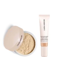 laura mercier mini translucent loose setting powder ultra blur and travel size tinted moisturiser dewy duo various shades - 3n sand