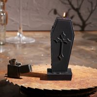 halloween coffin candle