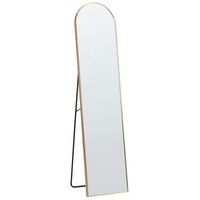 espejo de pie 36x150 cm marco ovalado cuerpo entero dorado bagnolet