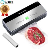 sellador al vacio electrico owjhe con cortador incorporado sellador de alimentos para cocina boton tactil sellado de alimentos secoshumedos maquina de envasado al vacio