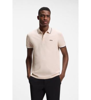 BOSS para hombre. 50469055 Polo Paddy beige (S), Casual, Algodón, Manga corta